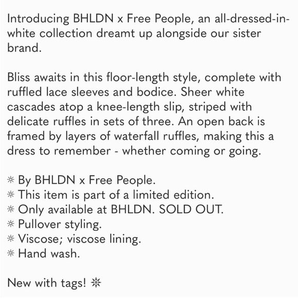 BHLDN x Free People Sage Maxi Dress size large - Picture 10 of 10